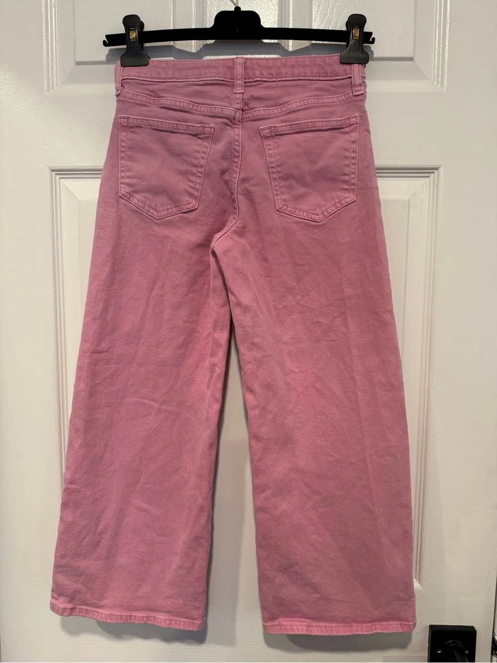 GAP Pink Wide-Leg Denim Pants